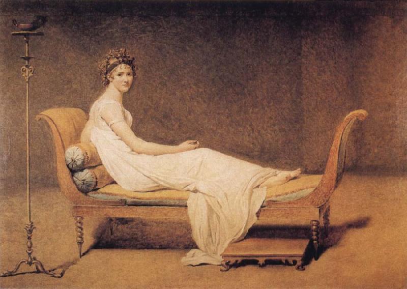 Jacques-Louis  David Madame Recamier oil painting image